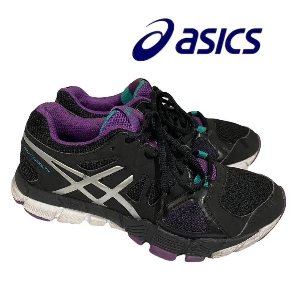 ASICS Women's Gel-Craze TR Training S553Y Black Purple Green Sneakers 5